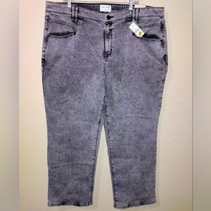 NWT Lane Bryant Size 22 Purple/Gray Wash Jeans